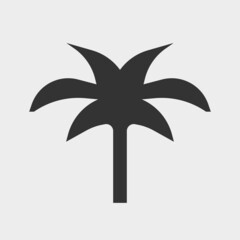 Palm tree vector icon illustration sign