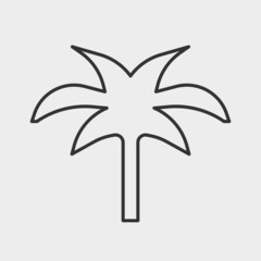 Palm tree vector icon illustration sign