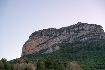 Fototapeta na wymiar Landscapes of the mountains of the Catalan Pyrenees in Organya in Spain