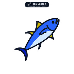 Bluefin tuna icon symbol template for graphic and web design collection logo vector illustration