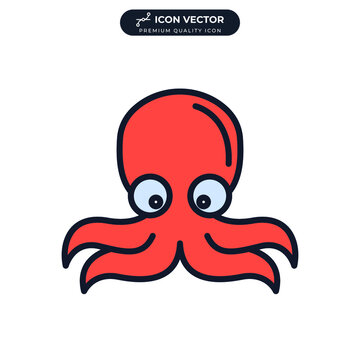octopus icon symbol template for graphic and web design collection logo vector illustration