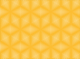 Abstract dotted geometric pattern. Floral seamless background. Vector illustration