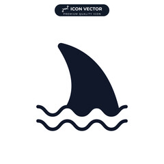 Shark fin icon symbol template for graphic and web design collection logo vector illustration