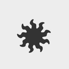 Sun vector icon illustration sign