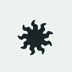 Sun vector icon illustration sign