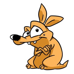 Funny parody dog attention character illustration cartoon