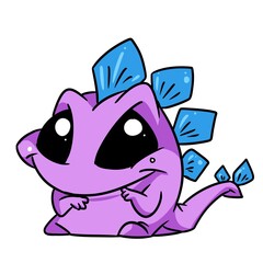 Little funny fantasy monster character illustration cartoon