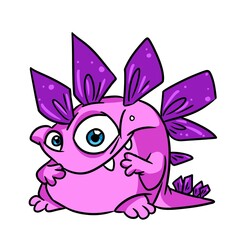 Monster fantasy dinosaur funny character illustration cartoon