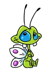 small insect animal cricket character illustration cartoon