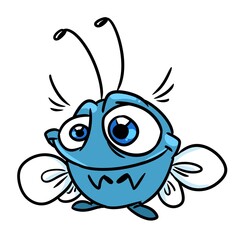Small beetle insect character illustration cartoon