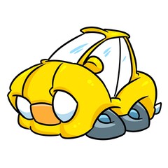 small car transportation illustration cartoon