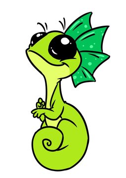 small lizard animal character illustration cartoon