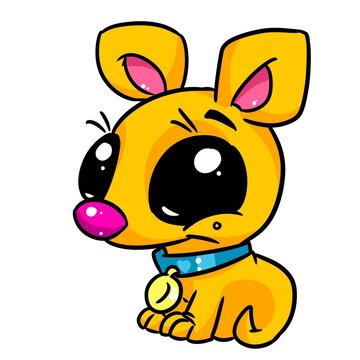 Little puppy big eyes parody character illustration cartoon