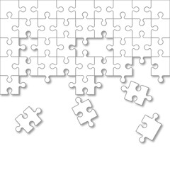 Jigsaw puzzle background with missing pieces. Vector
