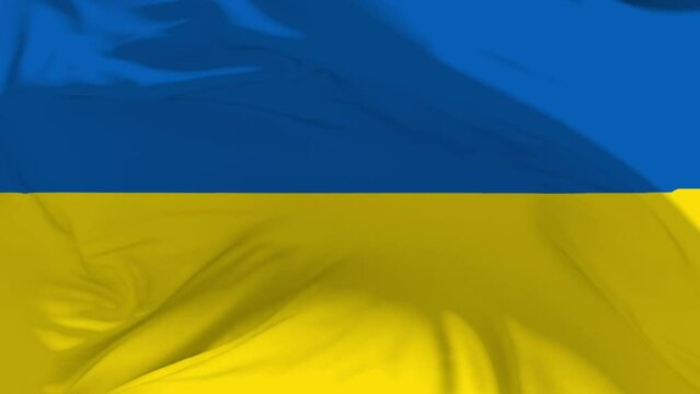 Ukraine Flag blowing in the wind Animation, Ukrainian National Flag
