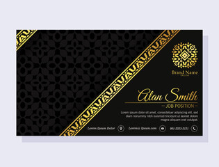 Luxury dark business card pattern style