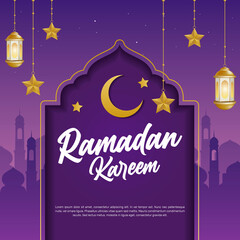 Fototapeta na wymiar Ramadan Kareem islamic banner template