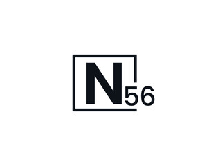 N56, 56N Initial letter logo