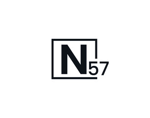 N57, 57N Initial letter logo
