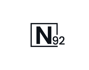 N92, 92N Initial letter logo