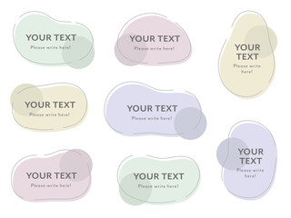 くすみカラーのシェイプフレーム