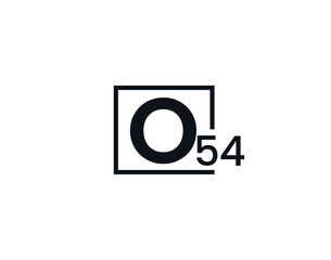O54, 54O Initial letter logo