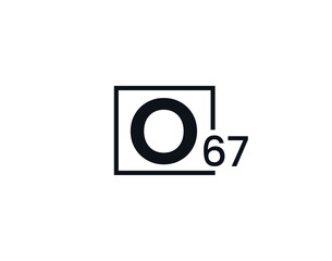O67, 67O Initial letter logo