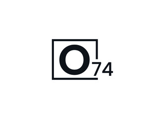 O74, 74O Initial letter logo