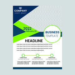Corporate business cover and back page a4 flyer design template for print Abstract vector modern/ flyer design / brochure design template / annual report /book cover / in an A4 page