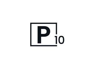 P10, 10P Initial letter logo