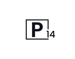 P14, 14P Initial letter logo