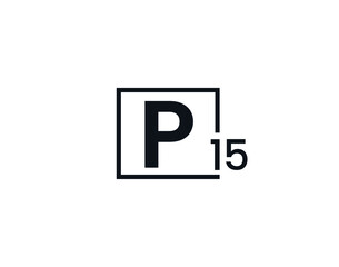 P15, 15P Initial letter logo