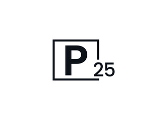 P25, 25P Initial letter logo