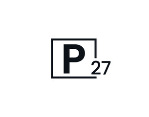 Obraz premium P27, 27P Initial letter logo