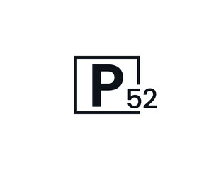 P52, 52P Initial letter logo
