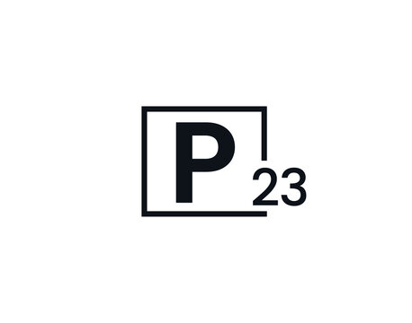 P23, 23P Initial letter logo