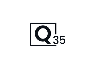 Q35, 35Q Initial letter logo