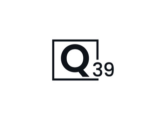 Q39, 39Q Initial letter logo
