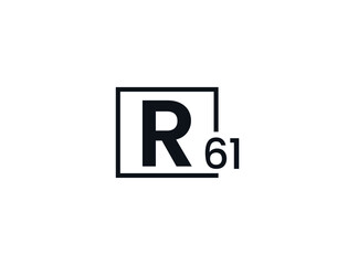 R61, 61R Initial letter logo