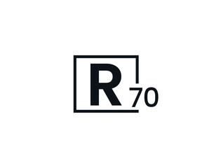 R70, 70R Initial letter logo