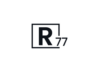 R77, 77R Initial letter logo