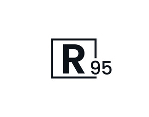 R95, 95R Initial letter logo