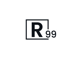 R99, 99R Initial letter logo