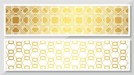 minimal geometric pattern gold banner