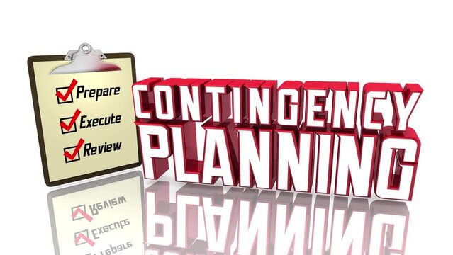Contingency Planning Change Course Checklist Plan B New Alternative 3d Animation