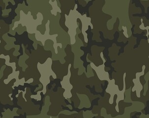 Camouflage vector seamless pattern, army camouflage wallpaper, military disguise texture. Ornament