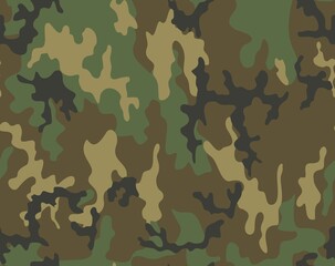 
Military pattern camouflage, army uniform, classic modern texture, street print.