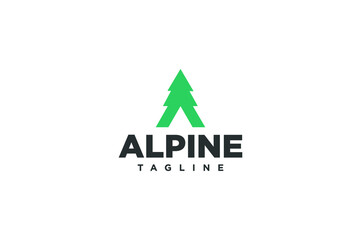 Obraz premium Letter A tree logo
