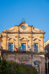 View of the Ancient City Palace in Piazza Armerina, Sicily, Italy, Europe
