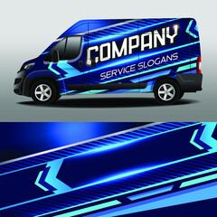 Car design development for the company. Car branding. Signature car sticker in blue tones.  © Lelia Ledencova